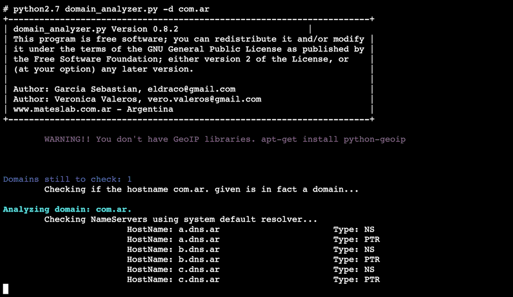 Domain Analyzer Domain Analyzer