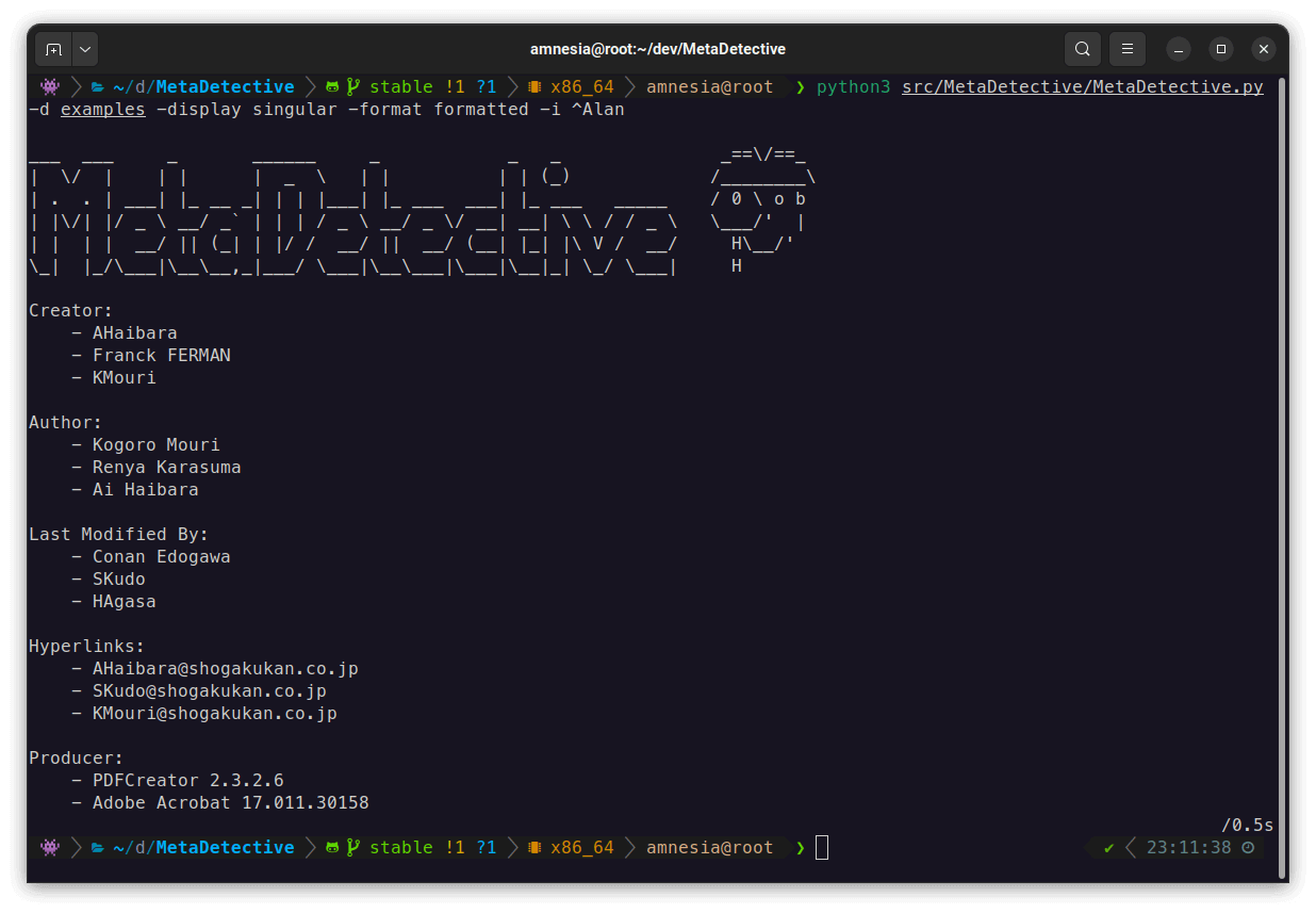 MetaDetective MetaDetective