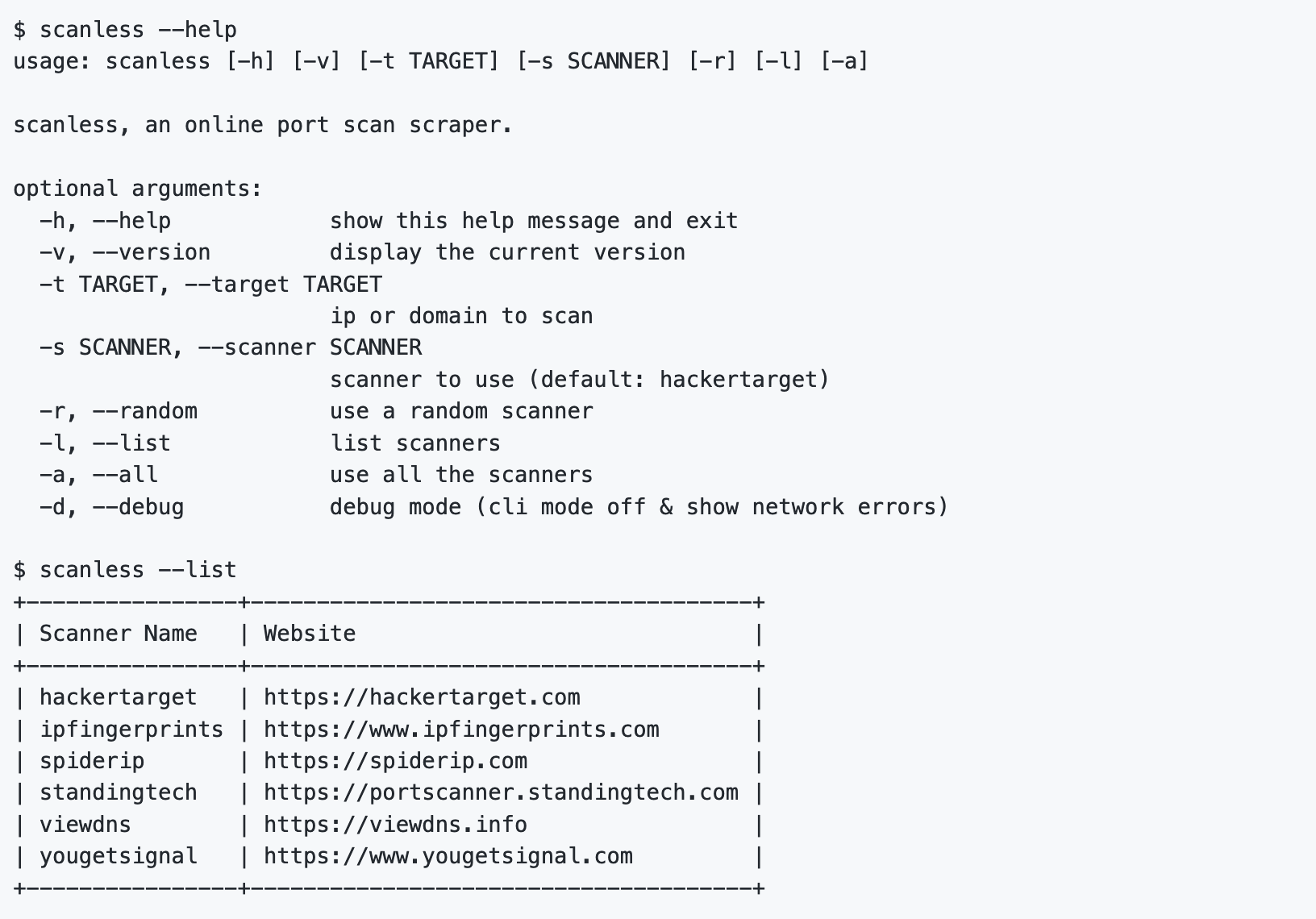 Scanless On Offsec tools